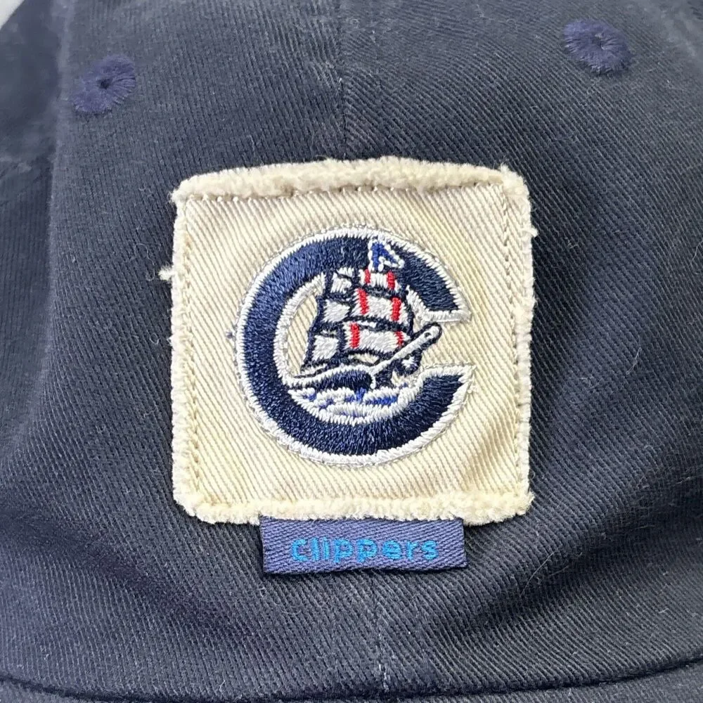 VTG Columbus Clippers‎ Snapback Hat Cap Minor League Baseball MLB Navy Patch